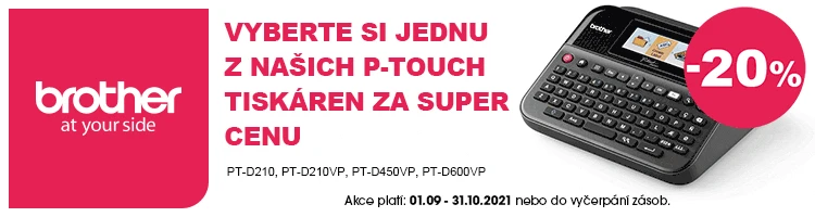 AKCE: P-Touch - D210, D210VP, D450VP a D600VP nyn&iacute; se slevou 20%